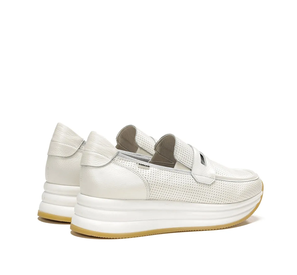 Fluchos Draz D9243 Mocassini Bianco Platform