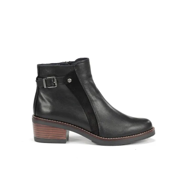 Fluchos Layla D9547 stivaletti donna neri pelle