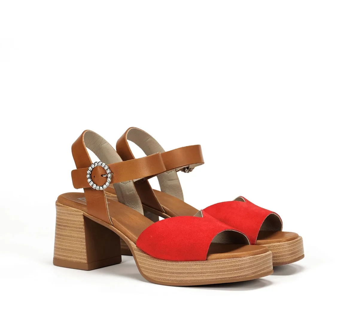 Fluchos Diamond D9283 sandali donna rossi tacco
