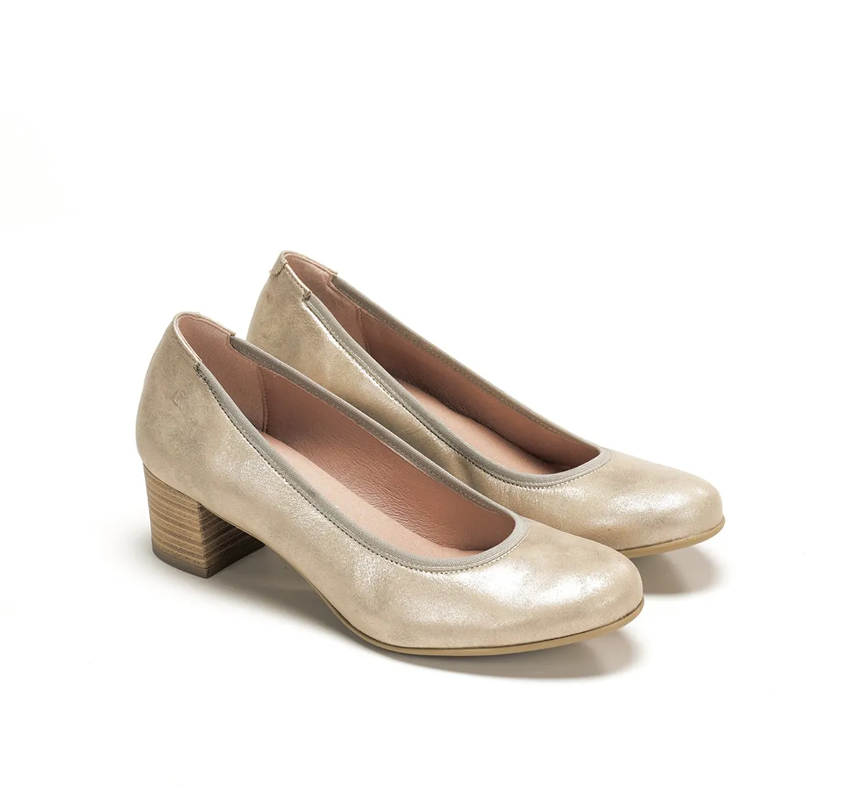 Fluchos Geminis D8469 Scarpa Donna Oro Tacco Medio