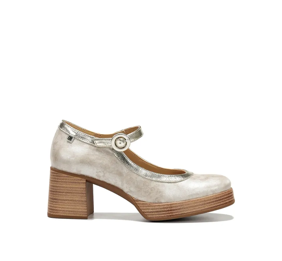 Fluchos Cristel D9661 scarpe taupe donna zeppa