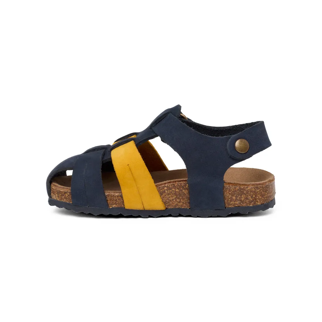 Suecos Liten sandali primi passi bimbo blu pelle