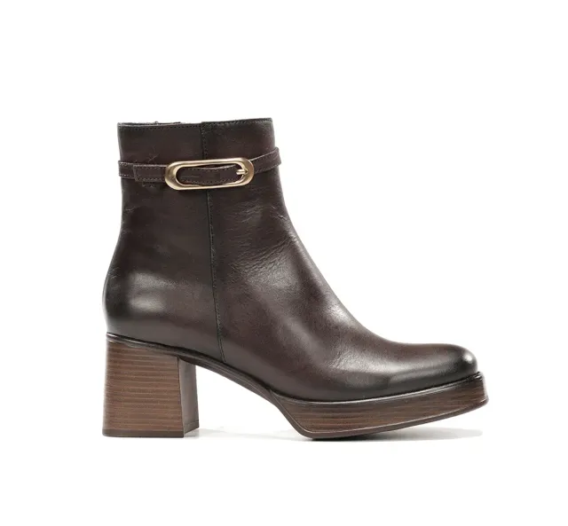 Dorking Cristel D9733 Stivaletto Donna Marrone Zeppa