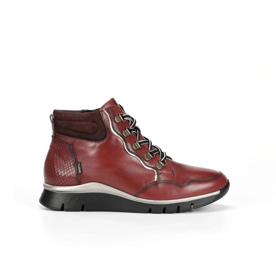 Fluchos Union F2073 stivaletti donna bordeaux pianta larga