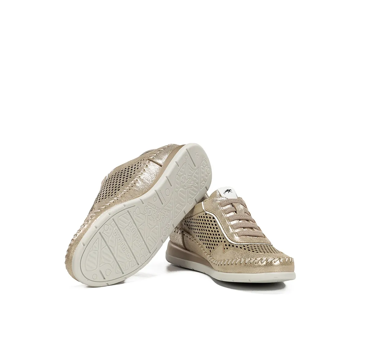 Fluchos Sella F2249 sneakers donna oro con zeppa