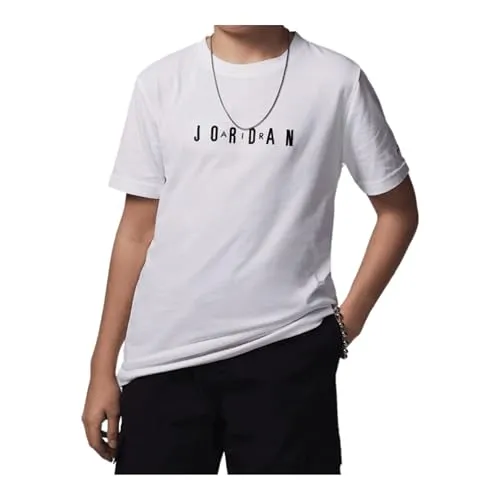 Jordan Logo t-shirt bambino S bianca cotone