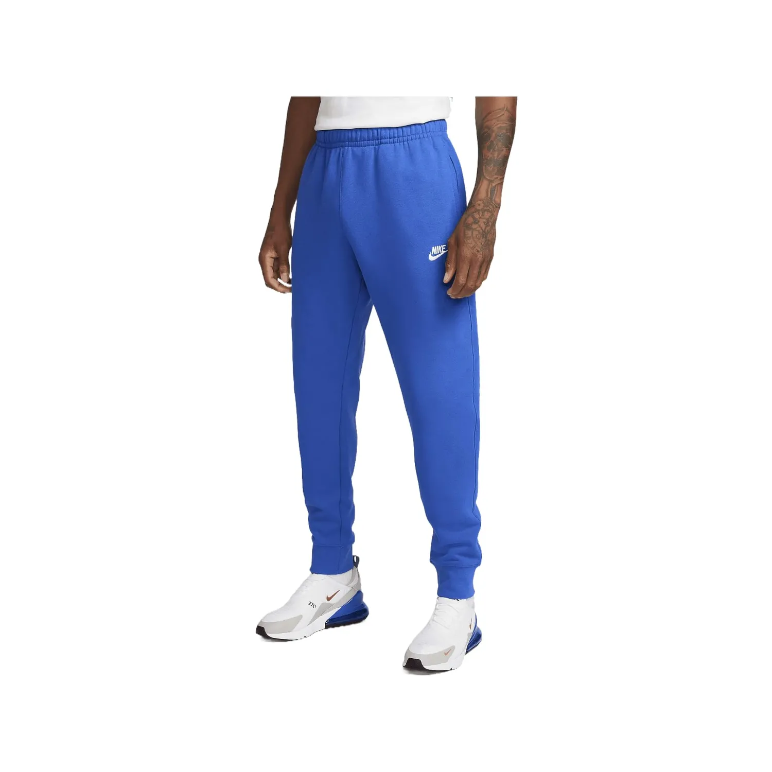 Nike Squad pantaloni tuta uomo grigio pile banda bianca