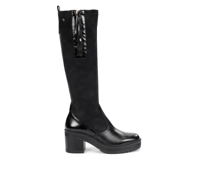 Dorking Sarah D9360 stivali donna neri tacco largo