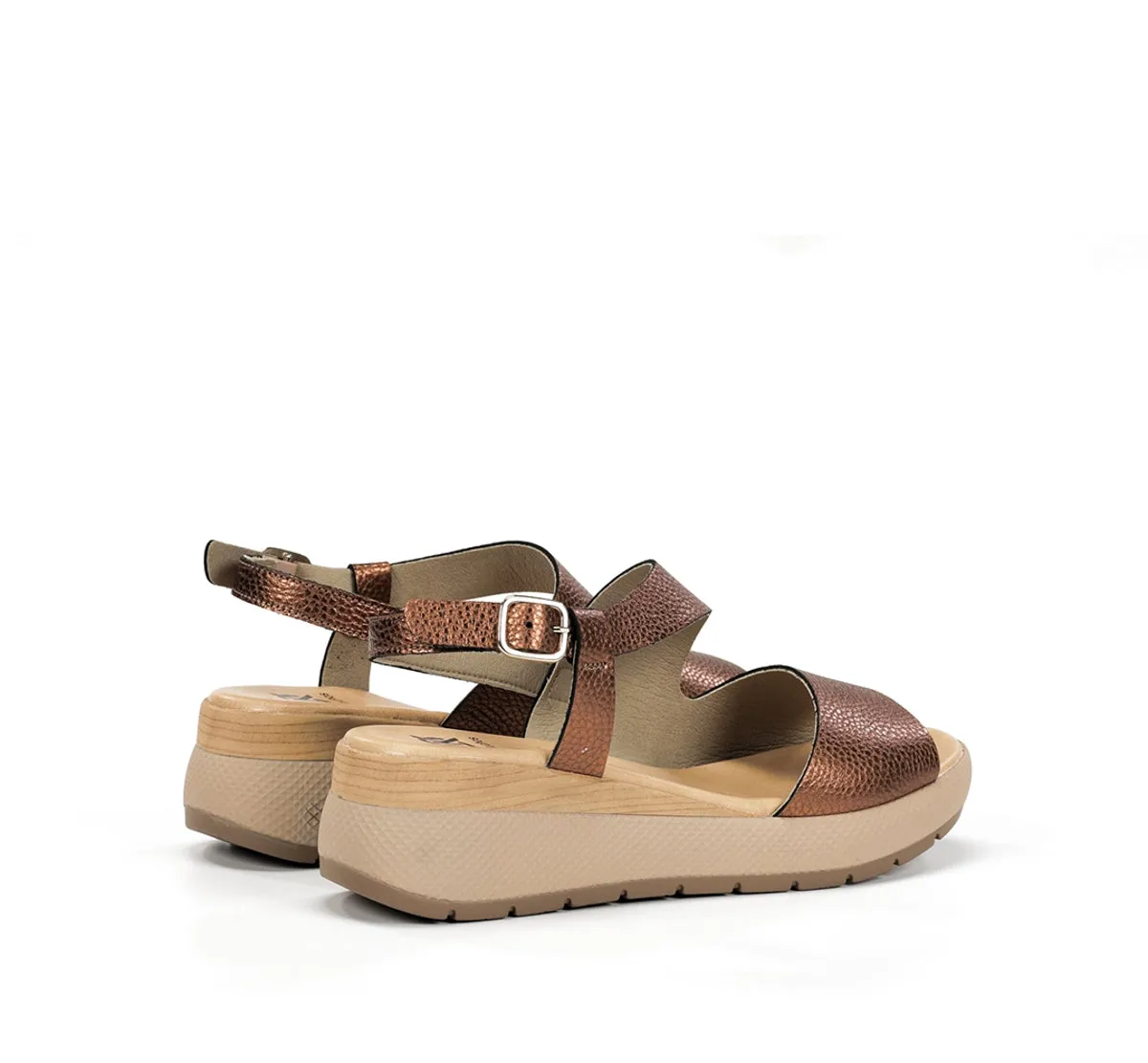 Fluchos Ever D9495 sandalo marrone donna fibbia