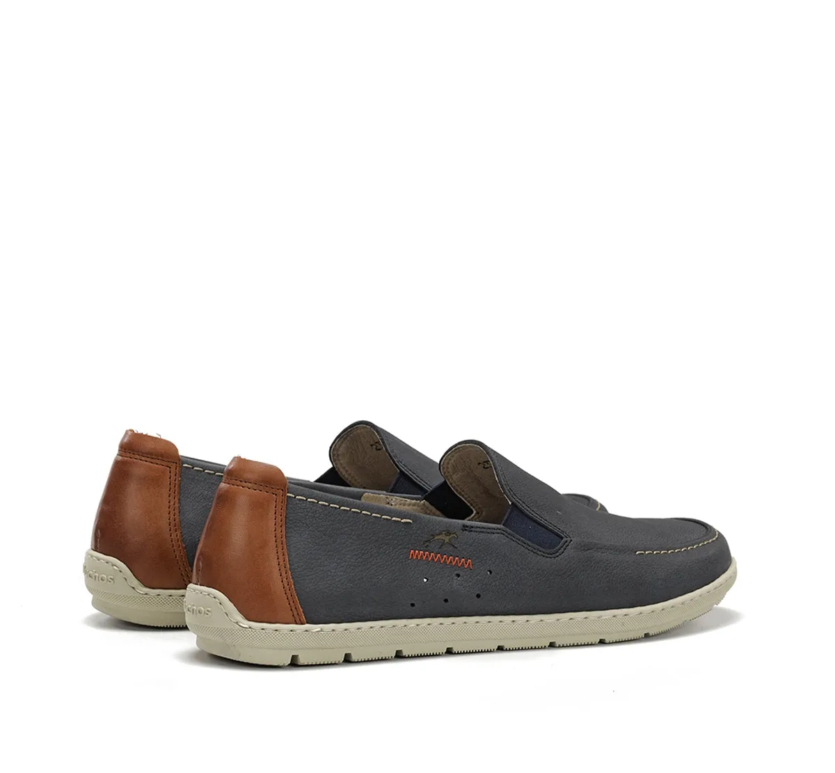 Fluchos Andy F2370 slip on uomo blu tacco quadrato