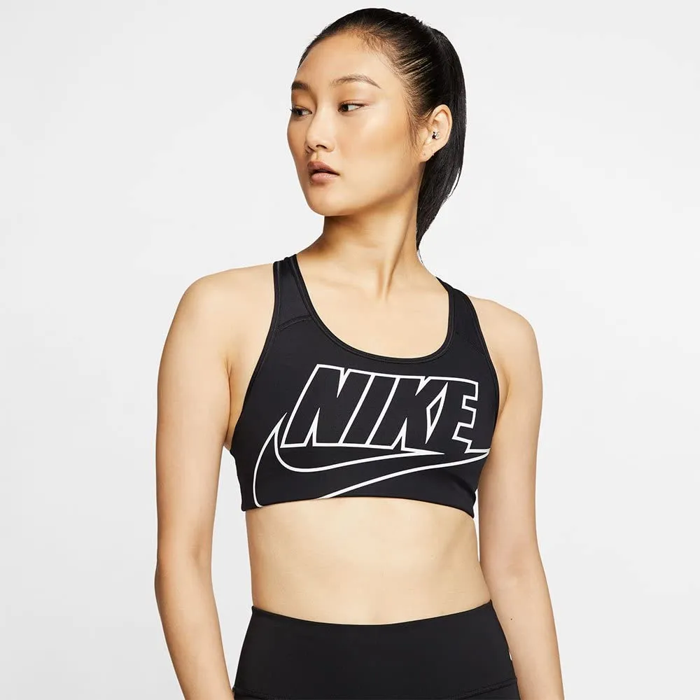 Nike T-Shirt reggiseno sportivo donna XS nero sostegno leggero