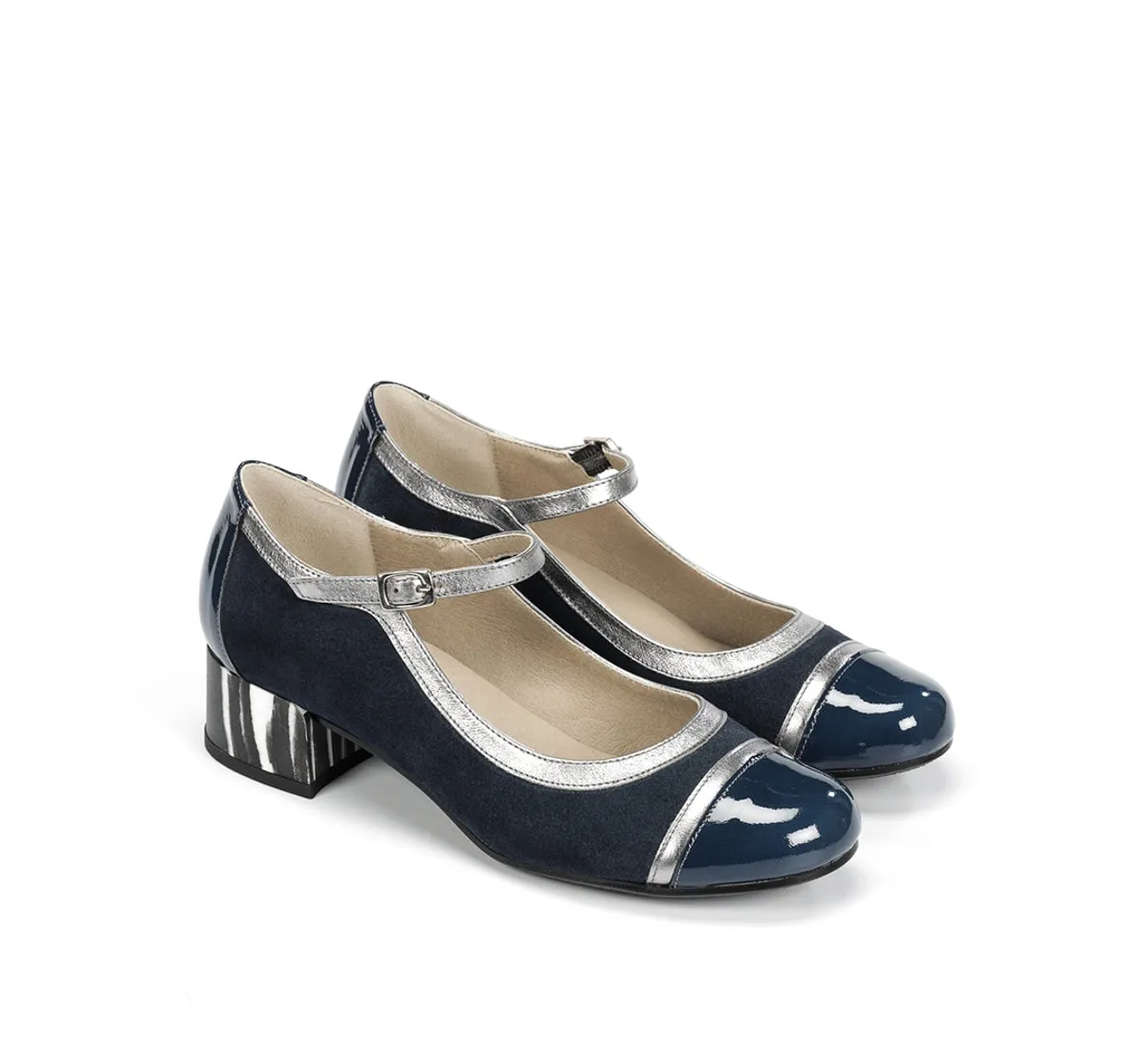 Dorking Frida D9027 scarpe donna blu tacco basso