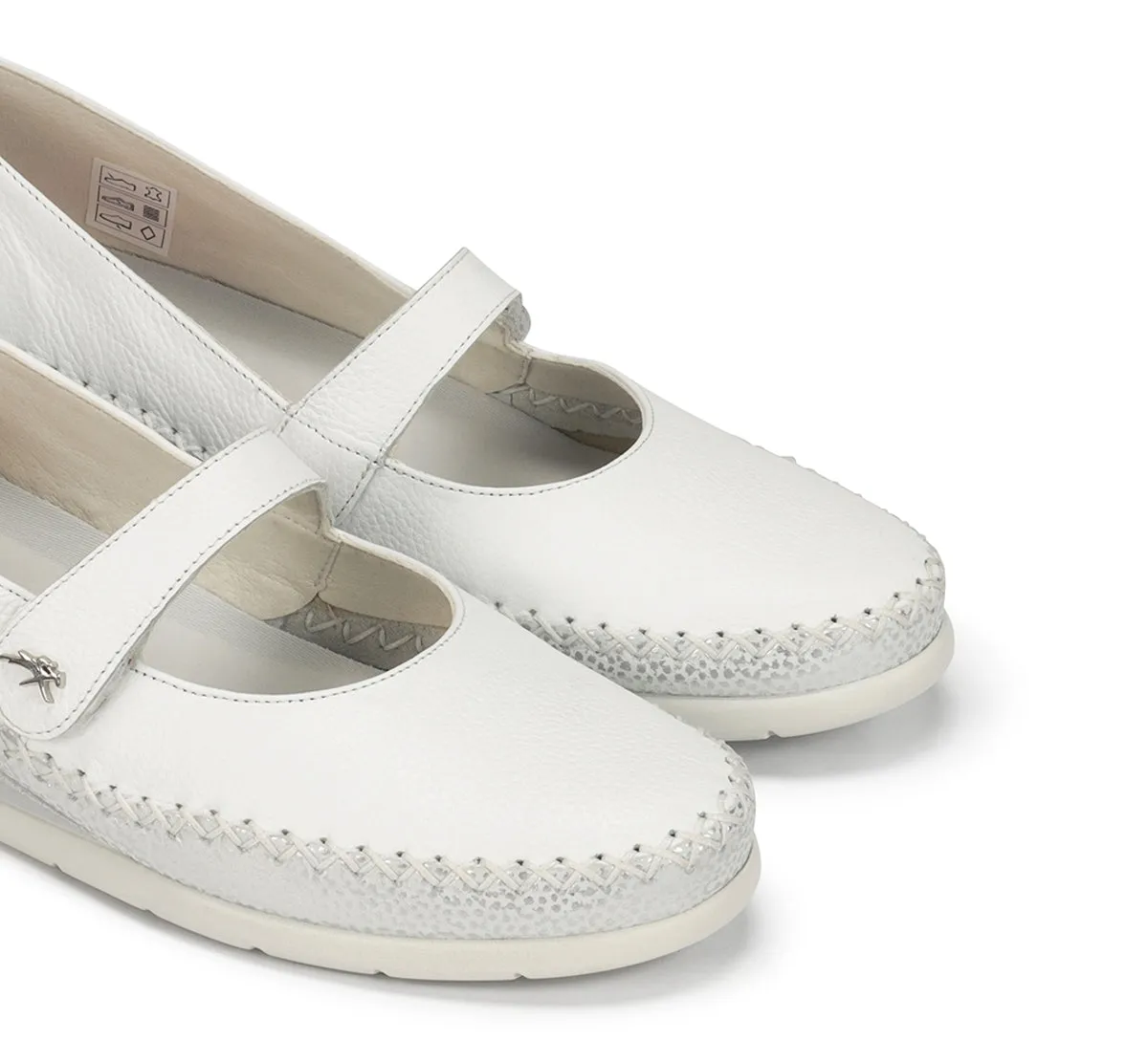 Fluchos Sella F2146 scarpe donna bianche zeppa leggera