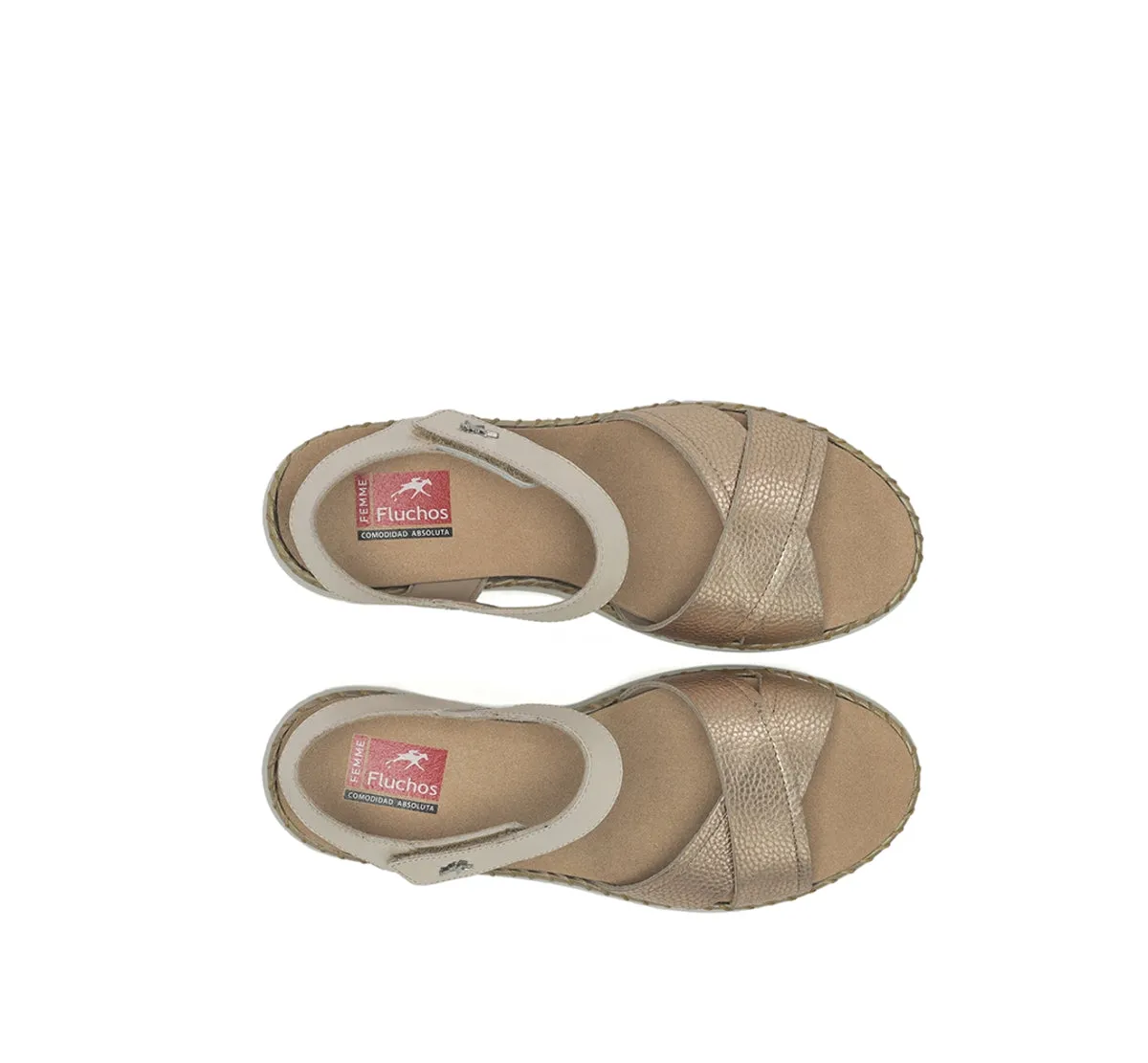 Fluchos Leza F2139 Sandali Oro Donna