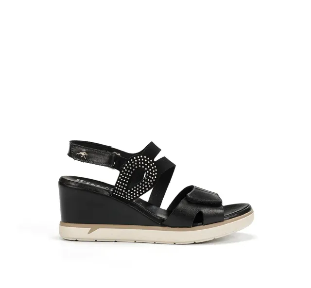 Fluchos Smash F2169 sandali donna neri zeppa