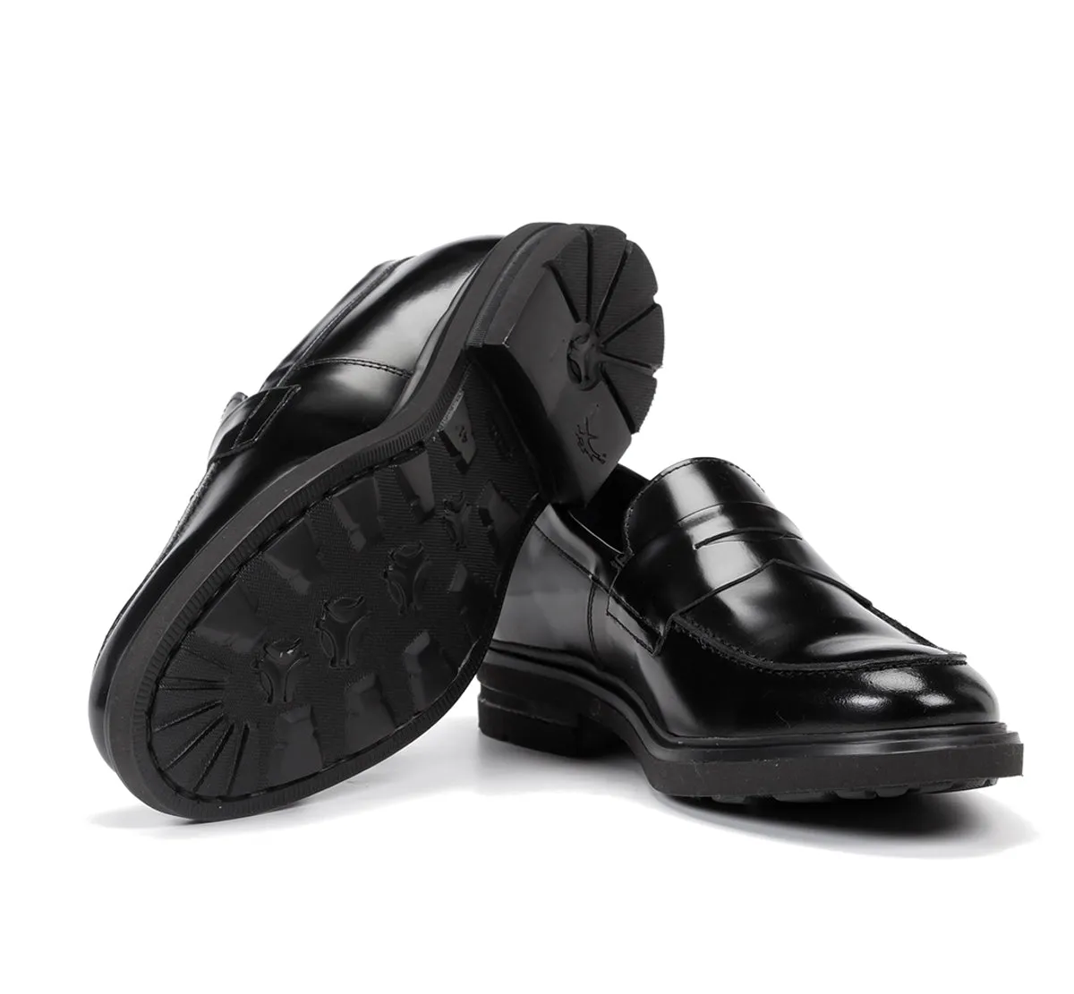 Fluchos Belgas F0633 Mocassini Uomo Neri Pelle