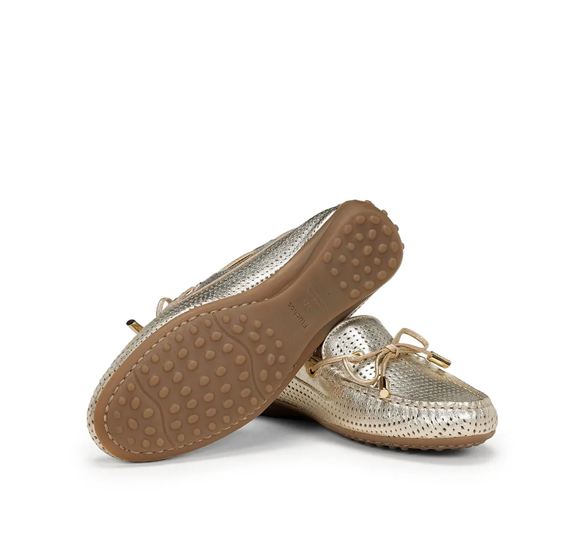 Fluchos Bruni F1428 mocassini donna dorati pelle