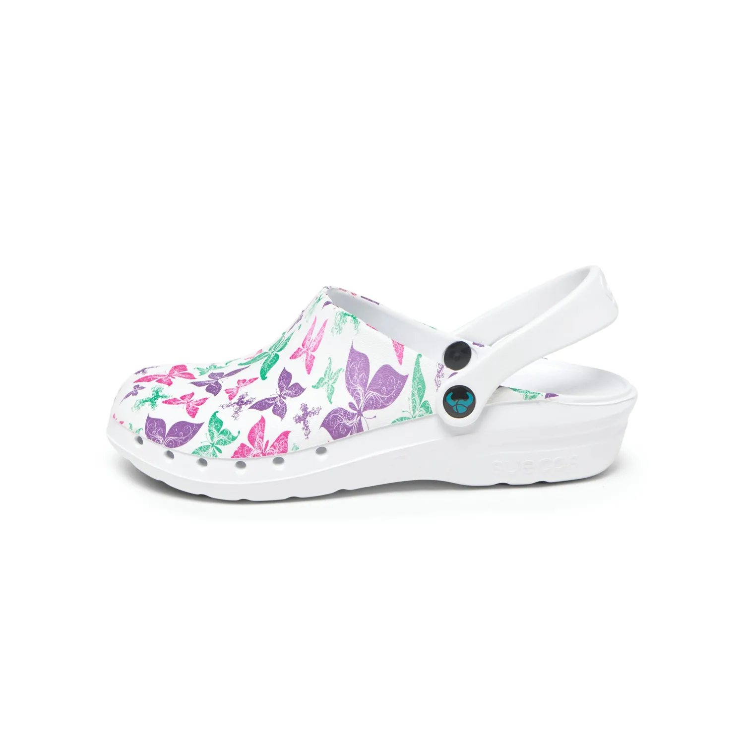 Suecos Oden+ Butterfly zoccoli sanitari rosa antiscivolo