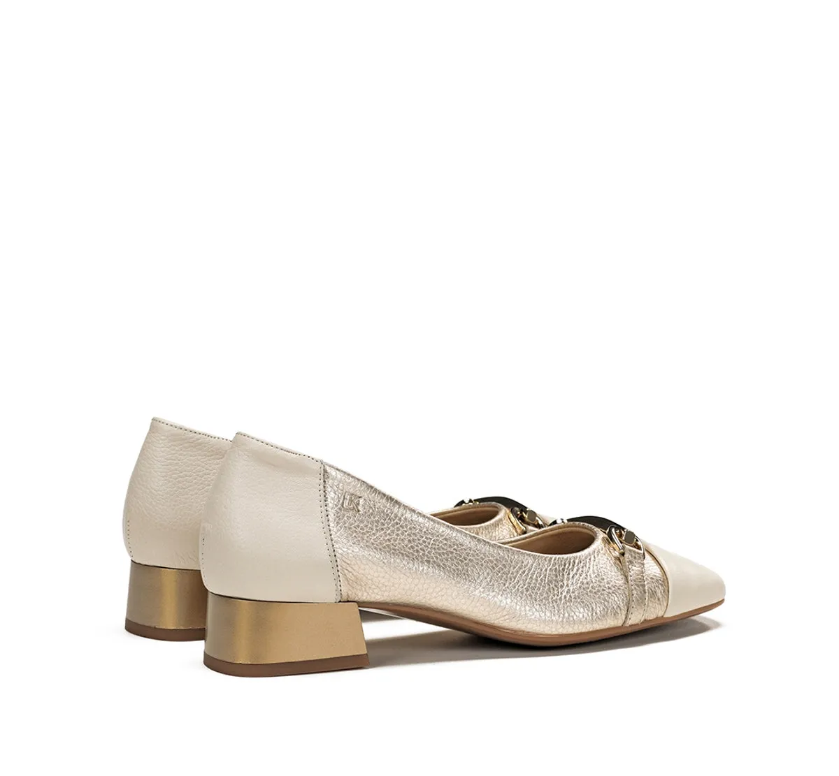 Fluchos Dorking Gia D9304 mocassini donna oro tacco