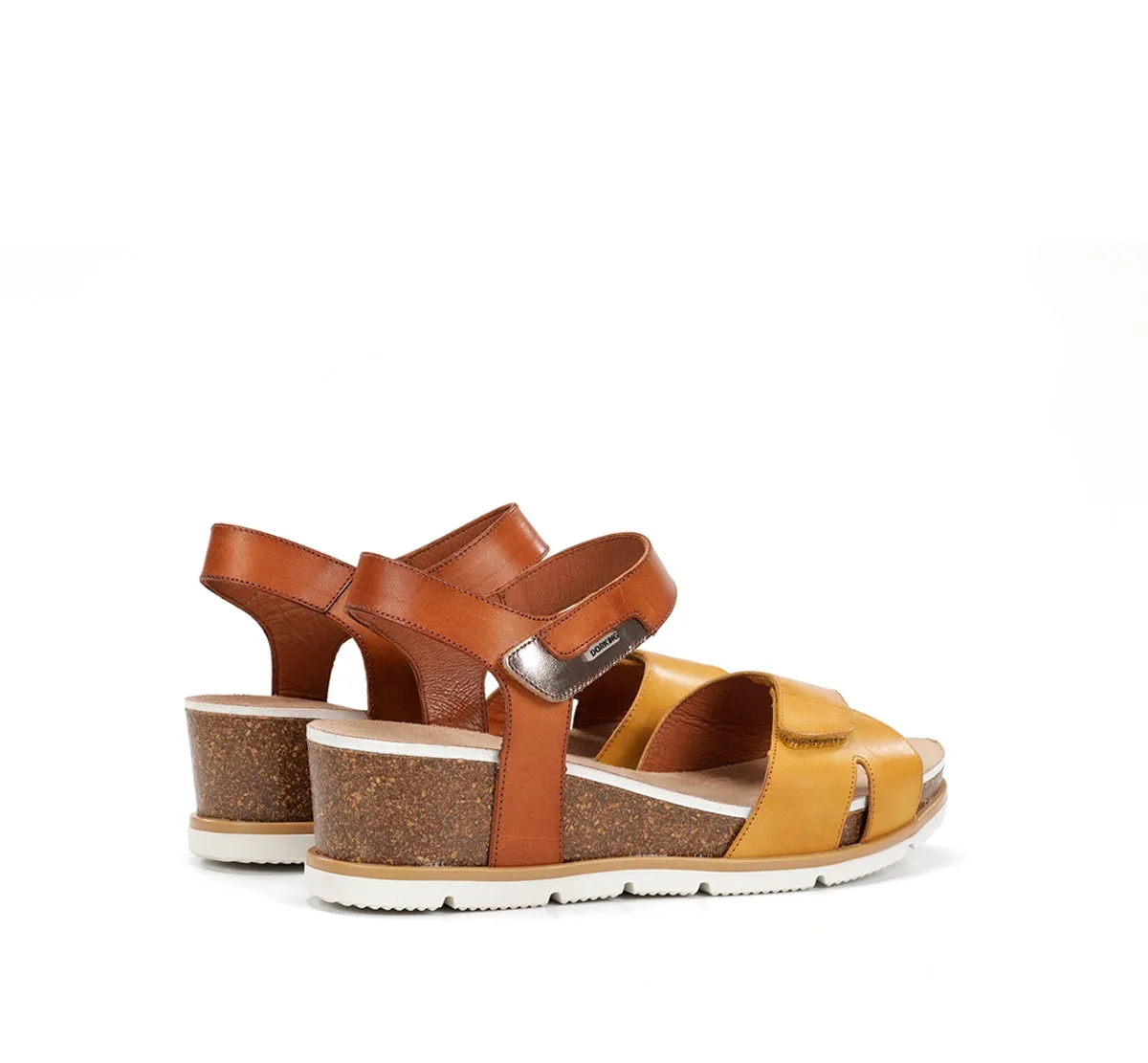 Fluchos Gold D9512 sandali zeppa donna gialli