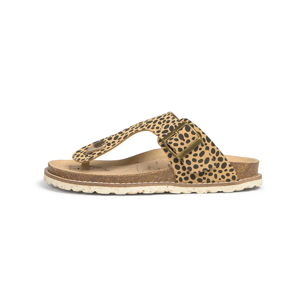 Suecos Viky Jaguar sandali bassi animalier