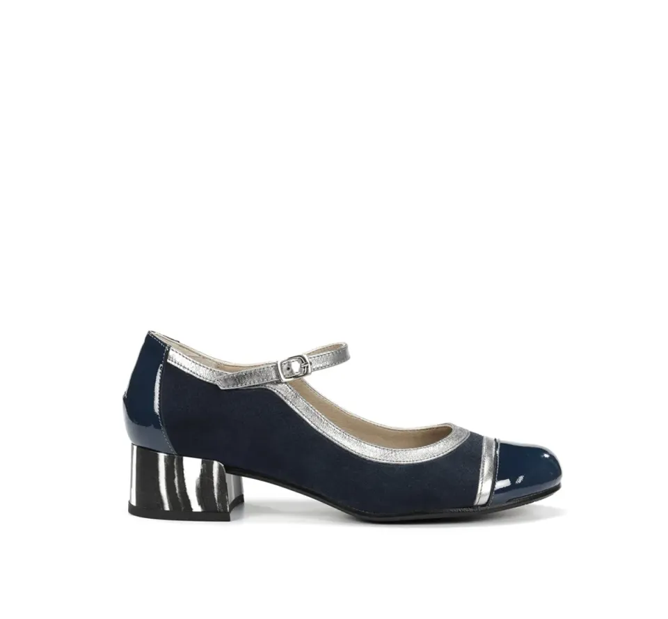Dorking Frida D9027 scarpe donna blu tacco basso