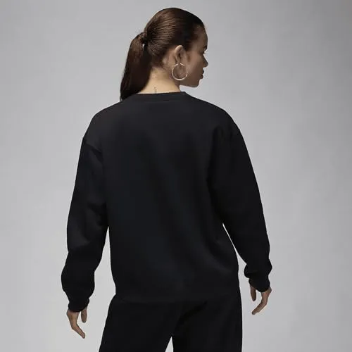 Jordan Brooklyn Fleece felpa donna girocollo nera pile