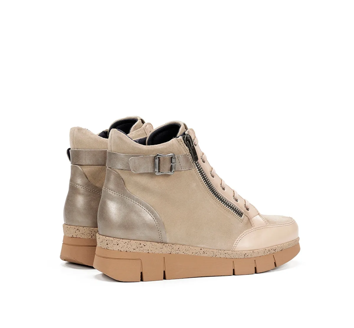Fluchos India D9329 Stivaletti Tortora Donna Comfort