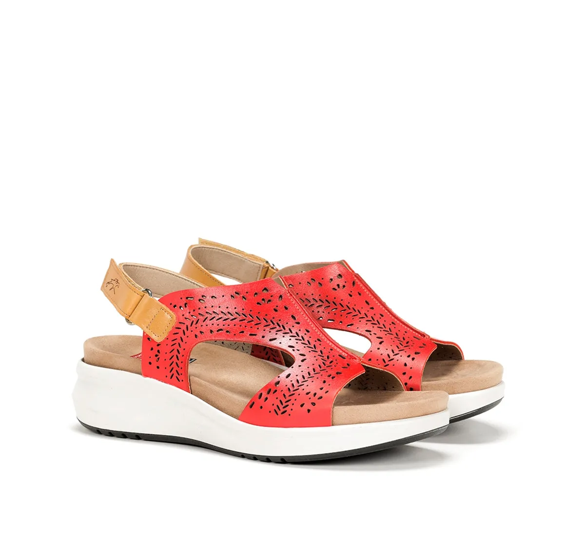 Fluchos Yagon F1481 sandali donna rossi classici