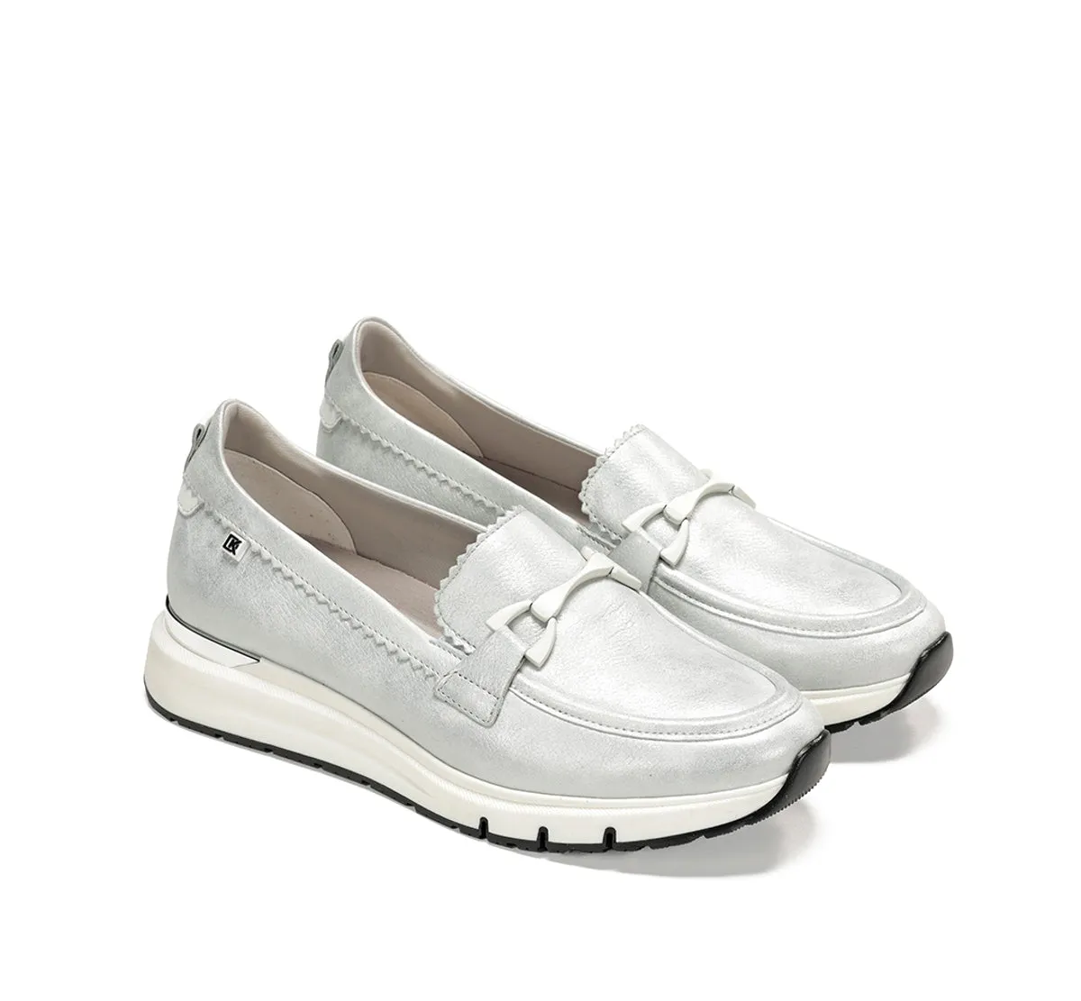 Dorking Serena D9047 mocassini donna argento sportivi