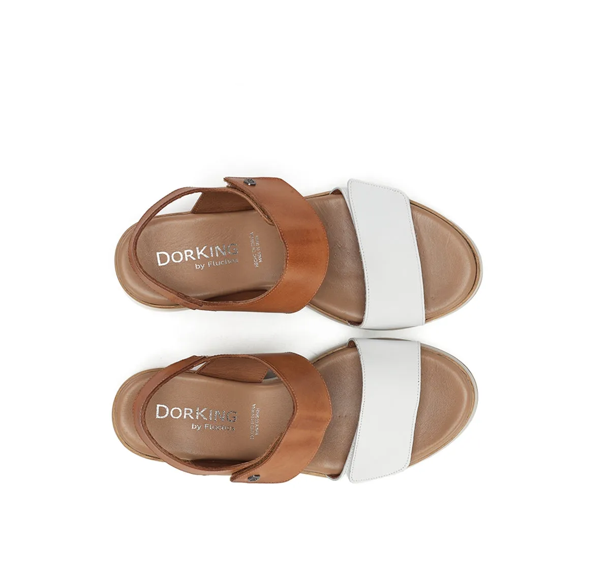Fluchos Prince D9643 Sandali Donna Bianchi Platform