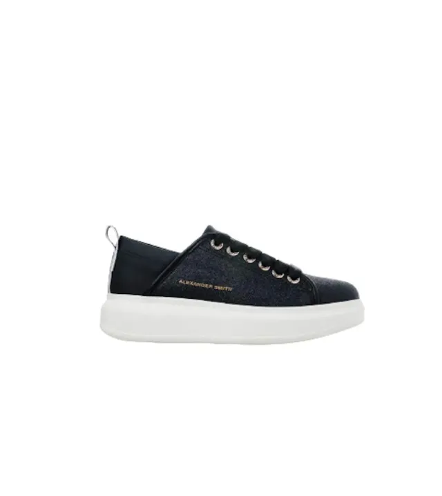 Alexander Smith Wembley Black sneakers donna pelle plateau