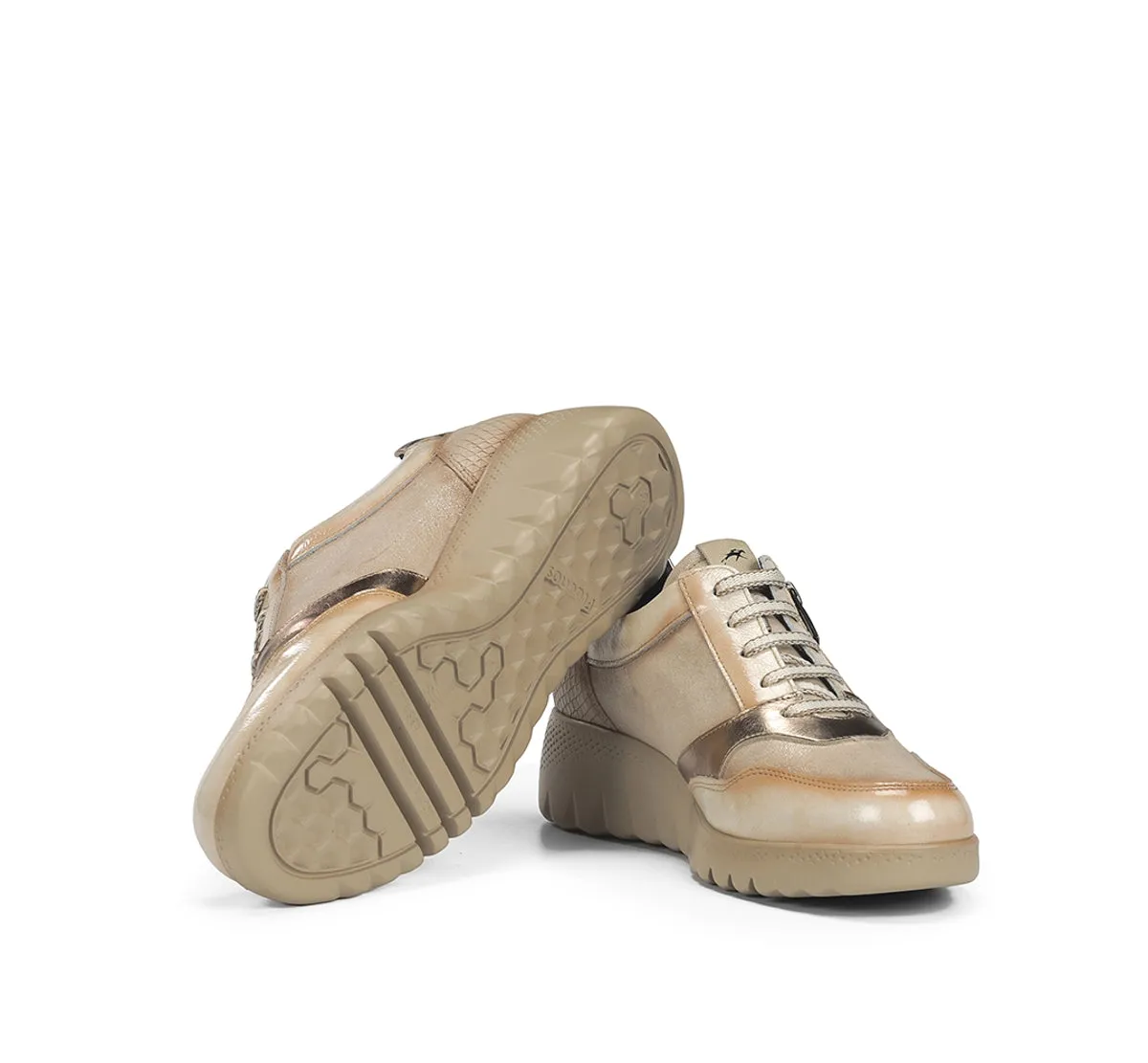 Fluchos Live F2248 sneakers taupe donna con zeppa