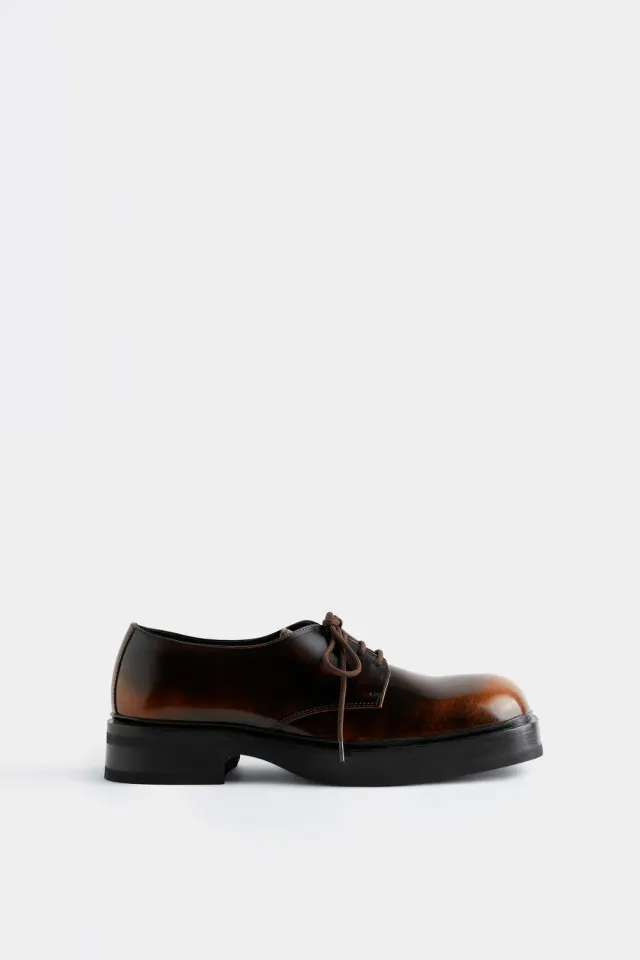 Eytys Savoy derby pelle ambra bicolore