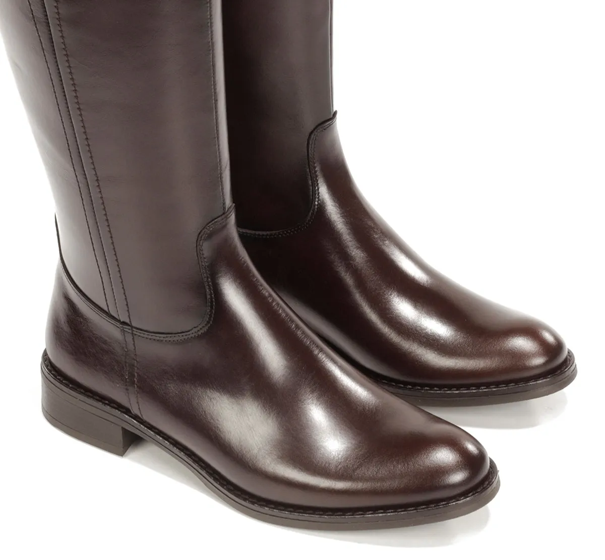 Fluchos Tierra D9827 stivali marrone donna tacco basso