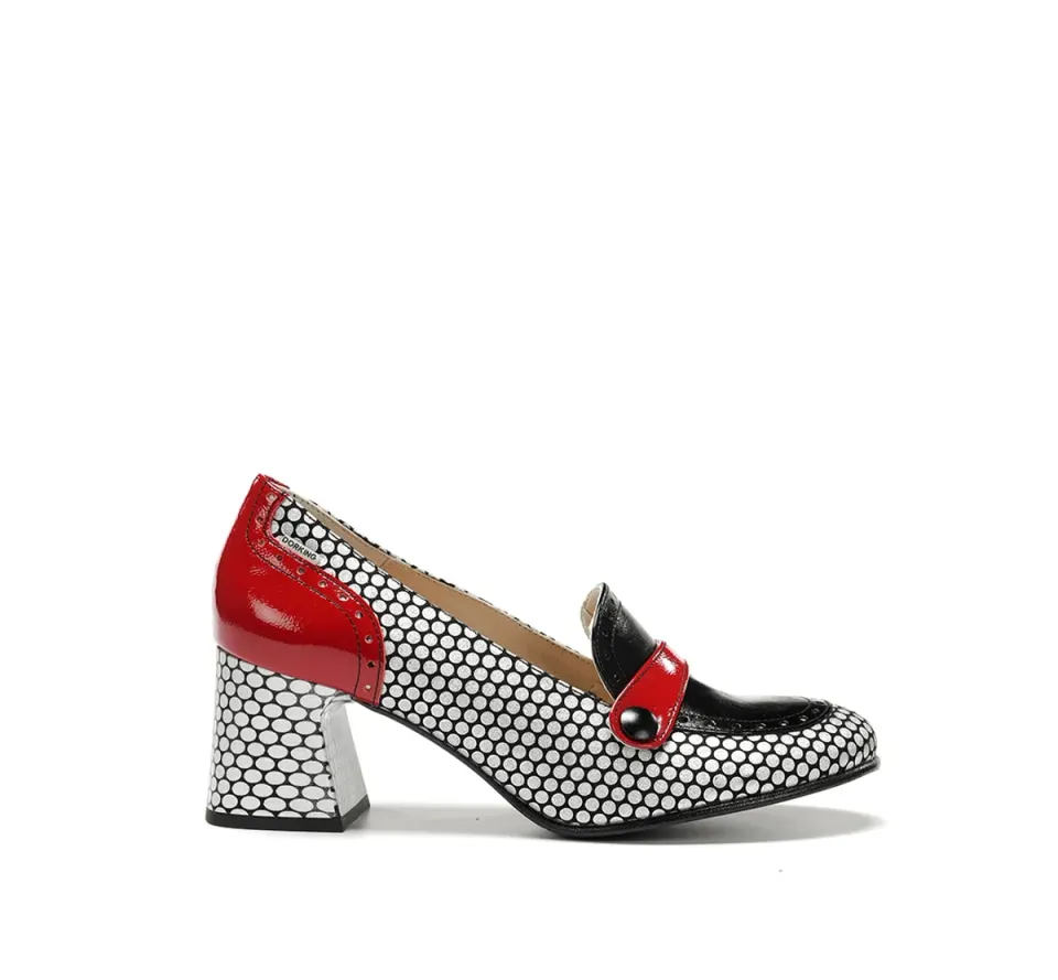 Fluchos Daci D9676 mocassini donna neri tacco