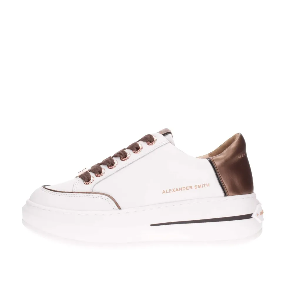Alexander Smith R1D Sneakers Donna Bianco Bronzo Pelle