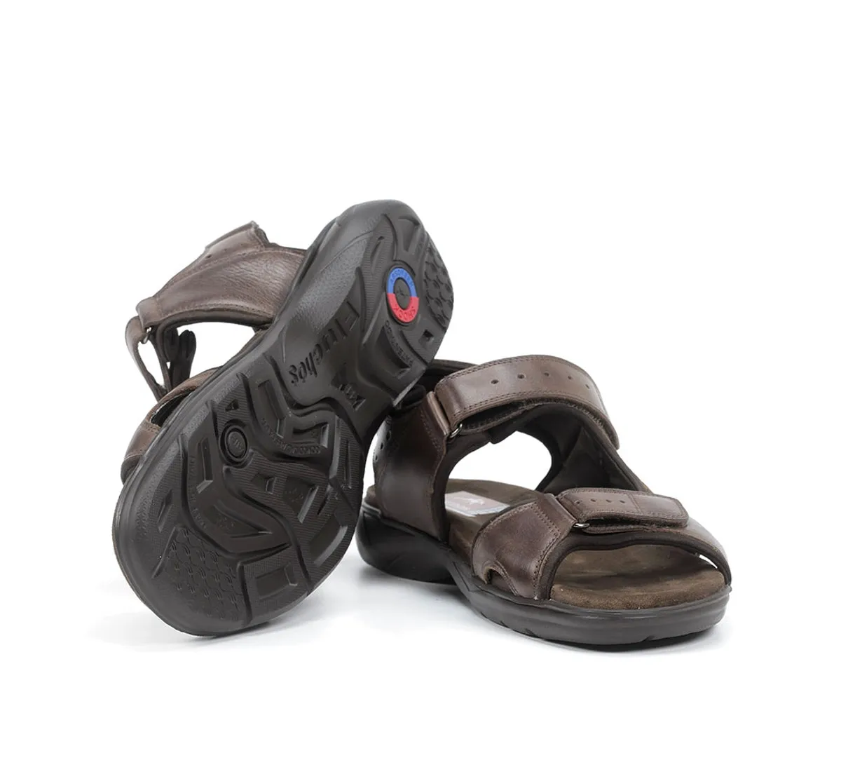 Fluchos Dozer F1201 sandali marroni uomo velcro