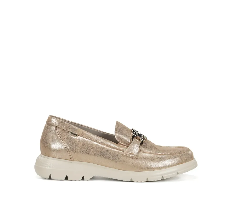 Fluchos Gladis F2282 mocassino donna oro