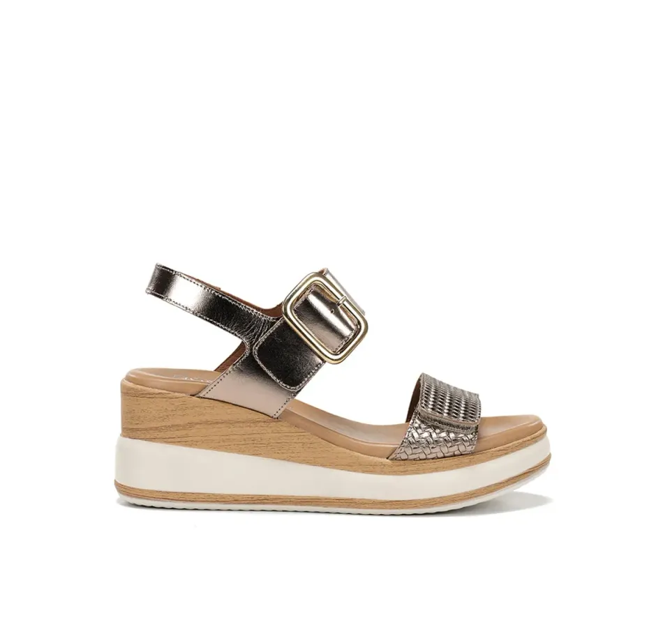 Fluchos Prince D9642 sandali donna golden zeppa