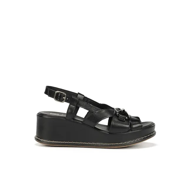 Dorking Windy D9651 sandali donna neri zeppa