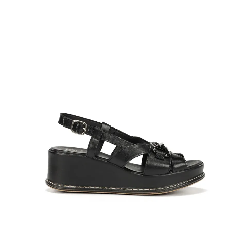 Dorking Windy D9651 sandali donna neri zeppa