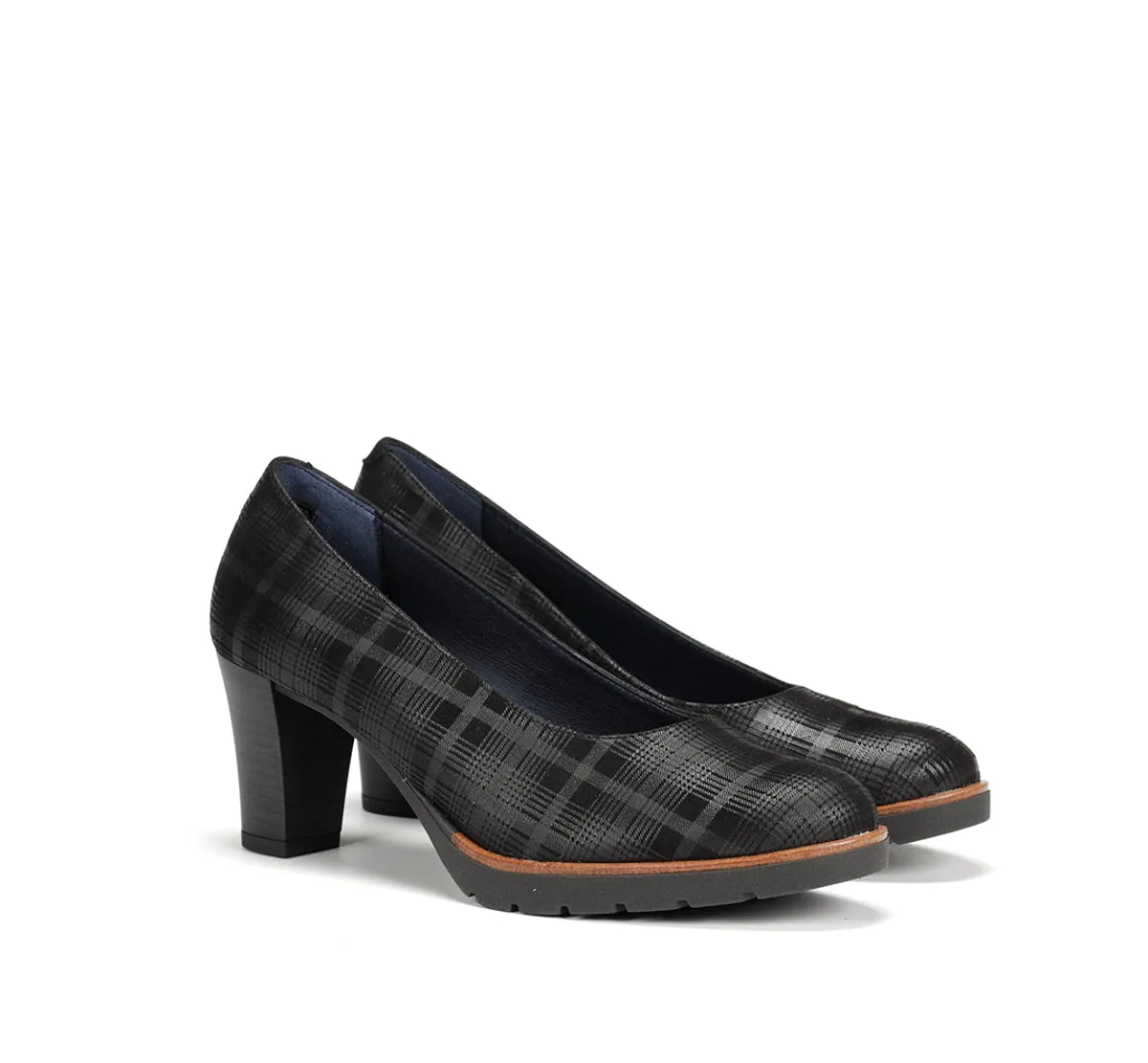 Fluchos Opium D7976 decollete donna nero tacco quadrato