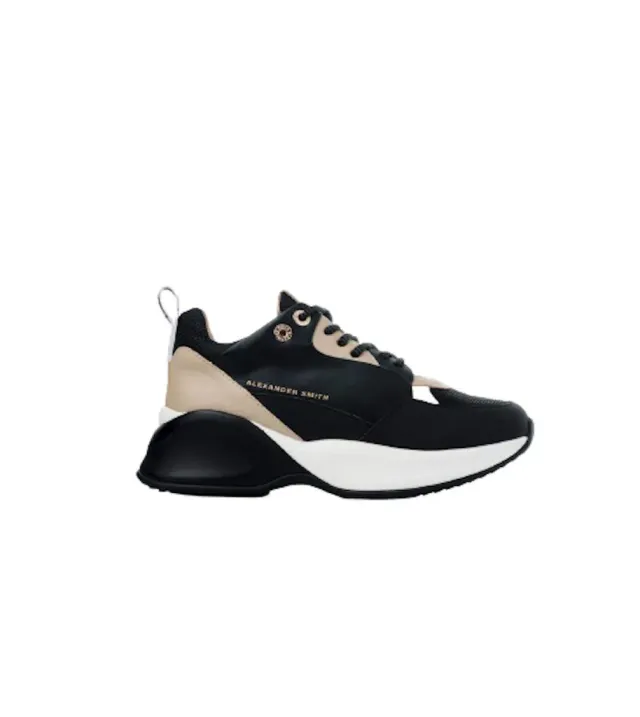 Alexander Smith London Eye Black Nude sneakers donna 50mm