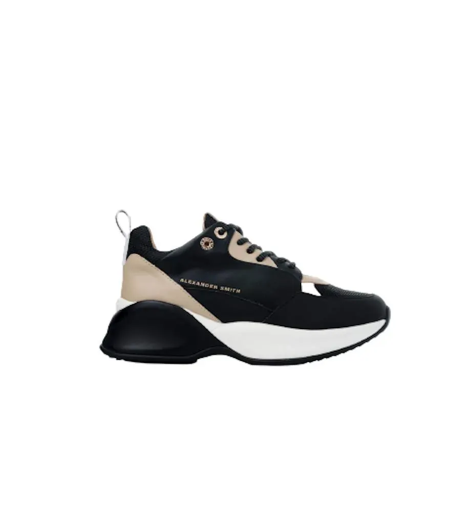 Alexander Smith London Eye Black Nude sneakers donna 50mm