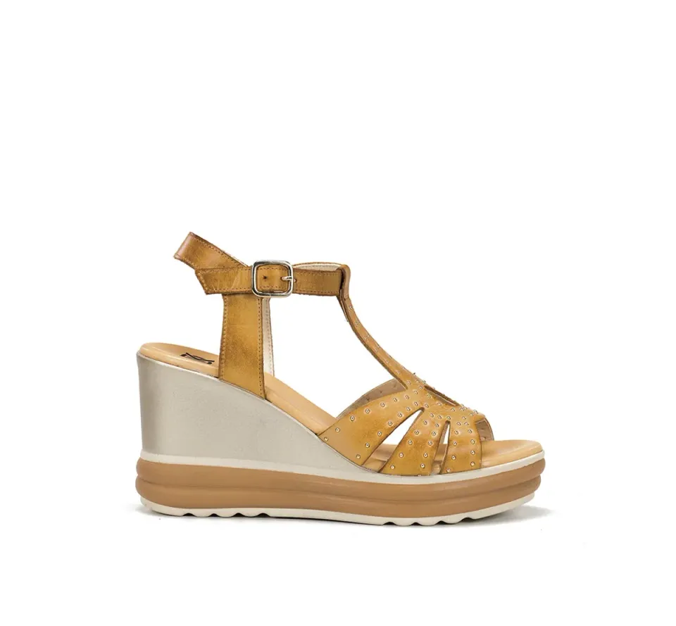 Fluchos Diane D9701 sandali donna marroni zeppa