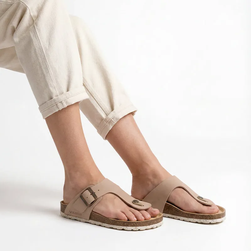 Suecos Viky Soft sandali donna taupe ergonomici