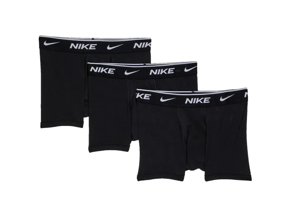 Nike Everyday boxer bambino nero cotone stretch pacco da 3