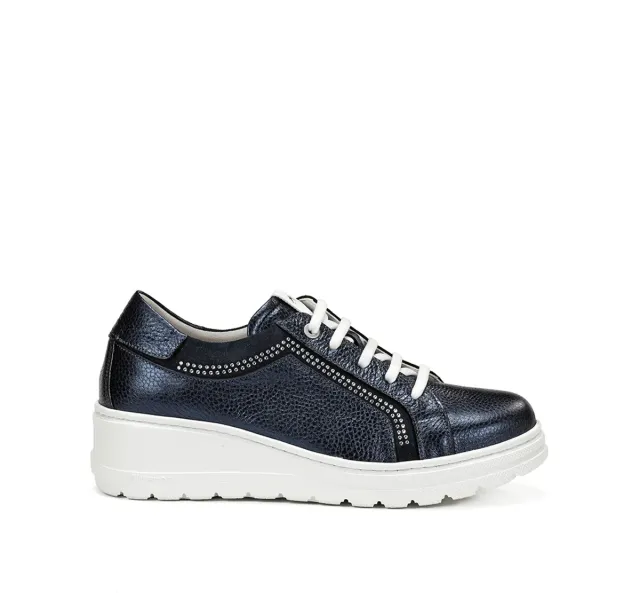 Fluchos Aqua F1997 sneakers donna blu con zeppa