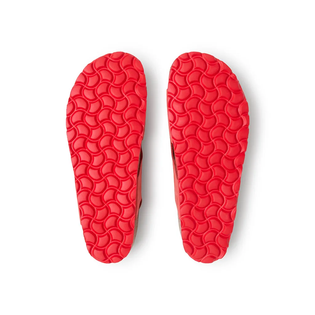 Suecos Sommar sandali donna corallo con zeppa